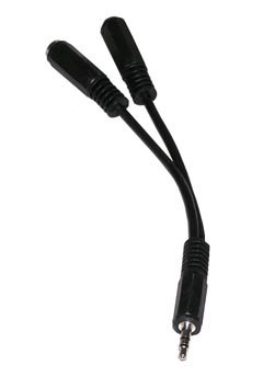 Cable,3.5mm Y-Adapter,6"