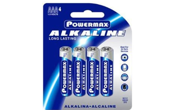 Battery,AAA,Alkaline,4-Pack