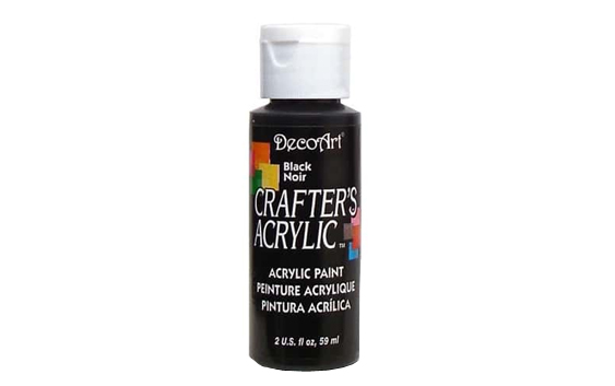 Paint,Black Acrylic,2oz.